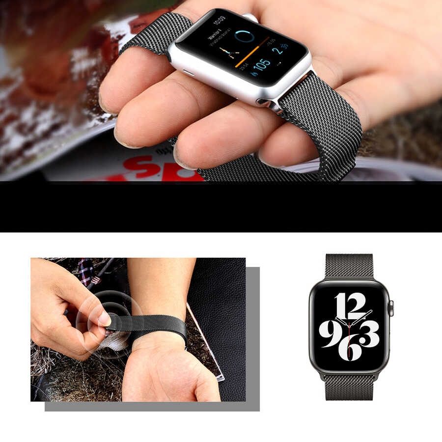Apple Watch 44mm Wiwu Minalo Metal Band Black
