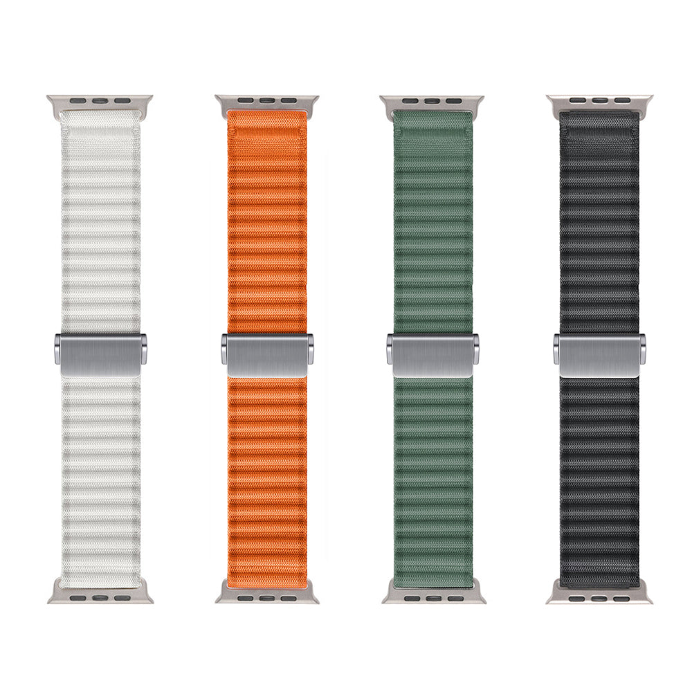 Apple Watch 44mm Zore KRD-123 Nylon Fabric Braided Strap Green