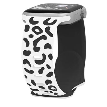 Apple Watch 44mm Zore KRD-140 Silicone Band Strap White-Black