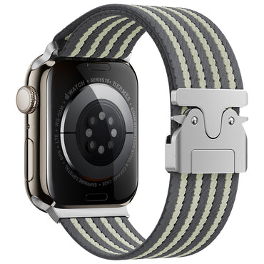 Apple Watch 45mm Zore KRD-133 Nylon Fabric Braided Strap Black