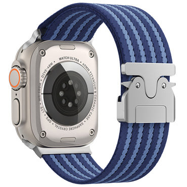 Apple Watch 49mm Zore KRD-133 Nylon Fabric Braided Strap Gray