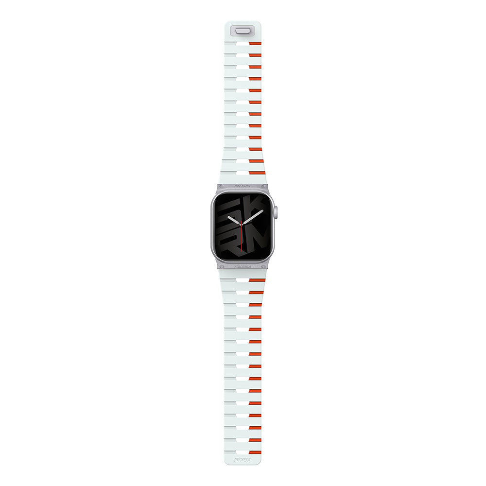 Apple Watch 7 41mm Skinarma Gemini Series TPU Magnetic Silicone Band Water Green