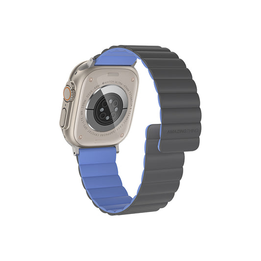 Apple Watch 7 45mm Amazingthing Smoothie Mag Magnetik Tak Çıkar Silikon Strap Kayış