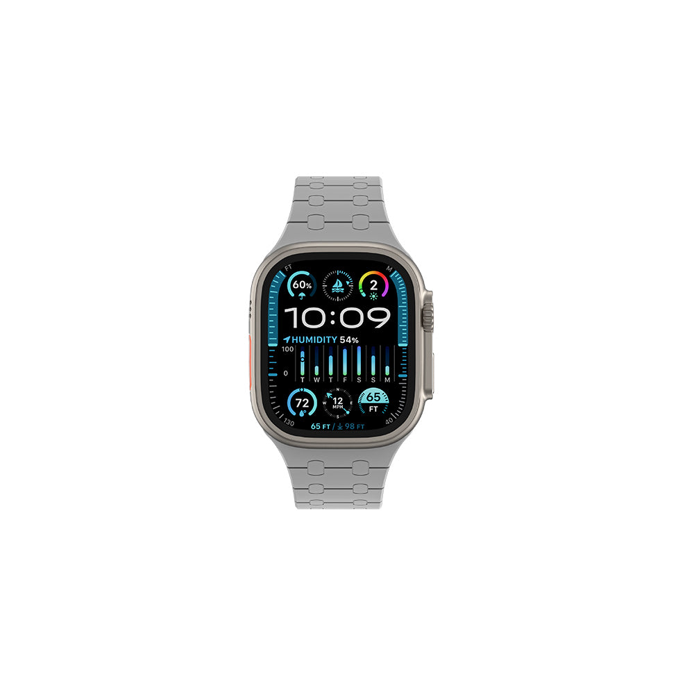 Apple Watch 7 45mm Amazingthing Smoothie Sport Magnetic Silicone Strap Gray-Blue