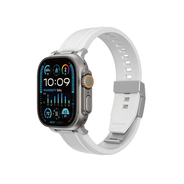 Apple Watch 7 45mm Amazingthing Titan Chrono Silikon Kordon Beyaz