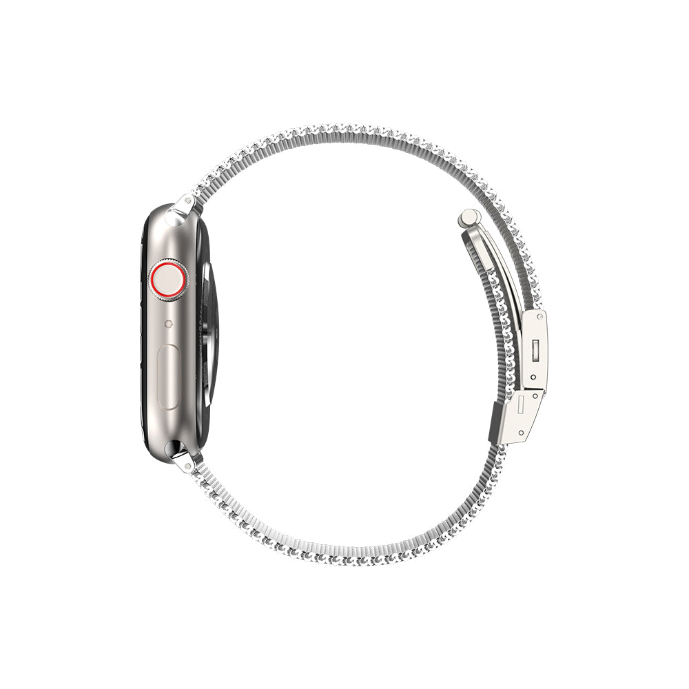 Apple Watch 7 45mm Amazingthing Titan Metal Mesh Band Silver