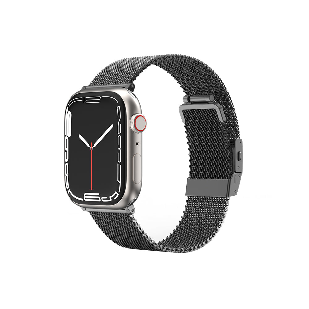 Apple Watch 7 45mm Amazingthing Titan Metal Mesh Band Silver