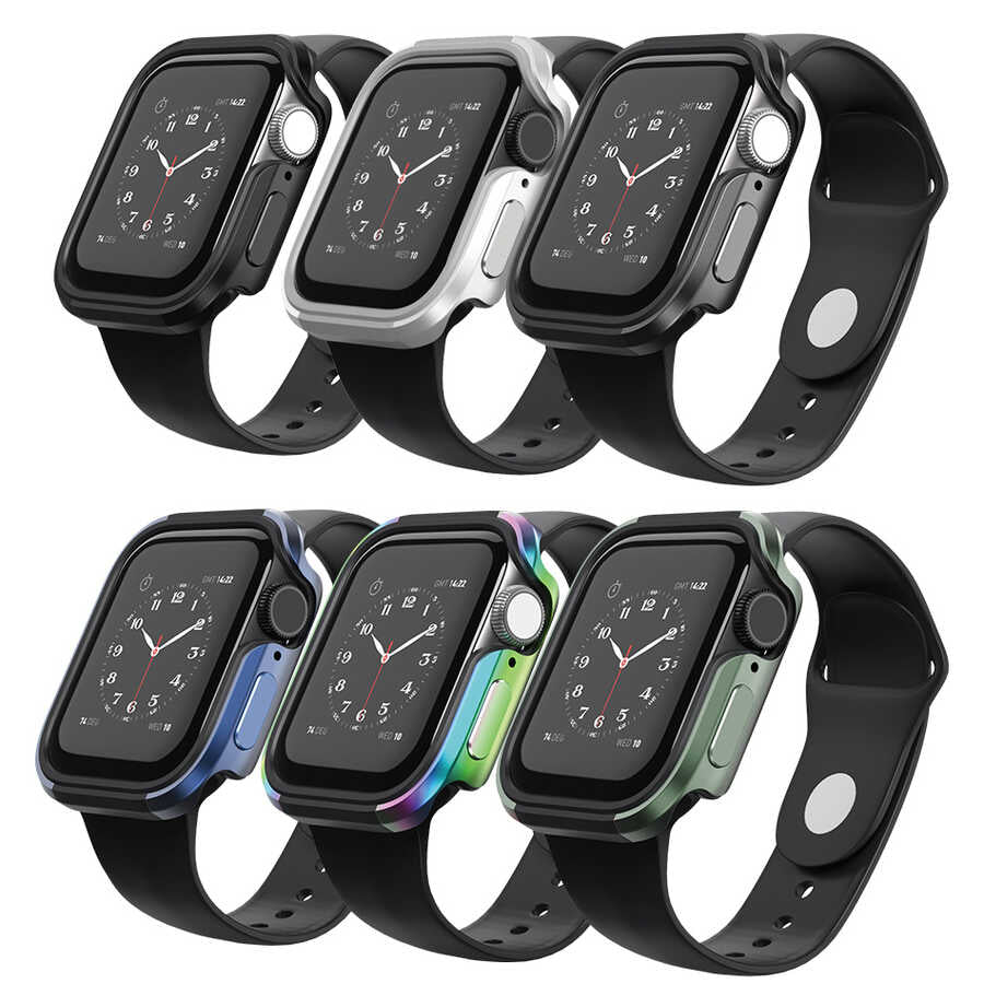 Apple Watch 7 45mm Wiwu Defense Watch Kapak Siyah