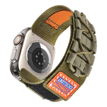 Apple Watch 7 45mm Zore KRD-112 Orbital Braided Rope Design Nylon Fabric Mesh Band Gray