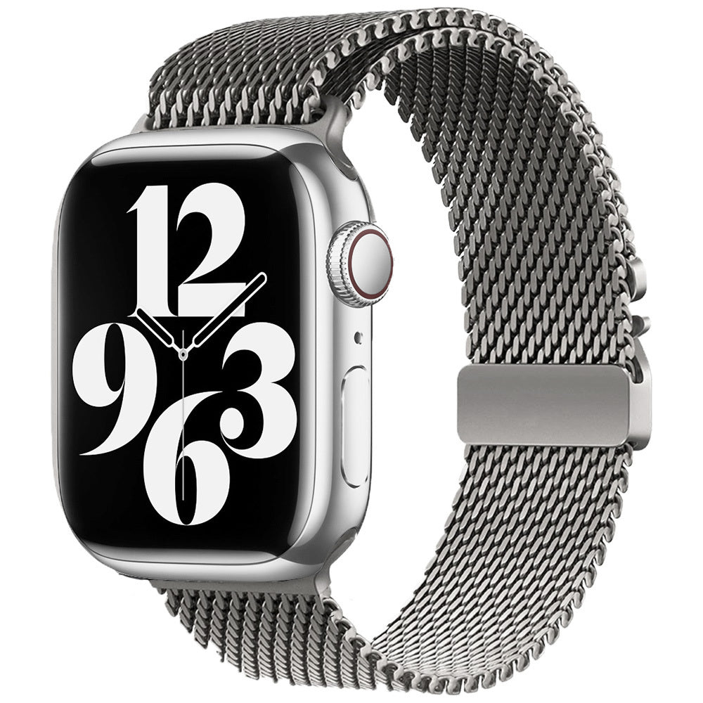 Apple Watch 7 45mm Zore KRD-121 Metal Mesh Strap Gray