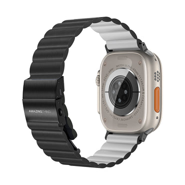 Apple Watch Serisi Uyumlu Amazing Thing Glamour Sense Deri Kordon Mavi