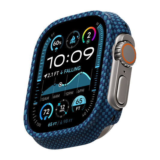 Apple Watch Ultra 49mm 600D Aramid Fiber Classic Series Case Protector Pitaka Air Case Blue