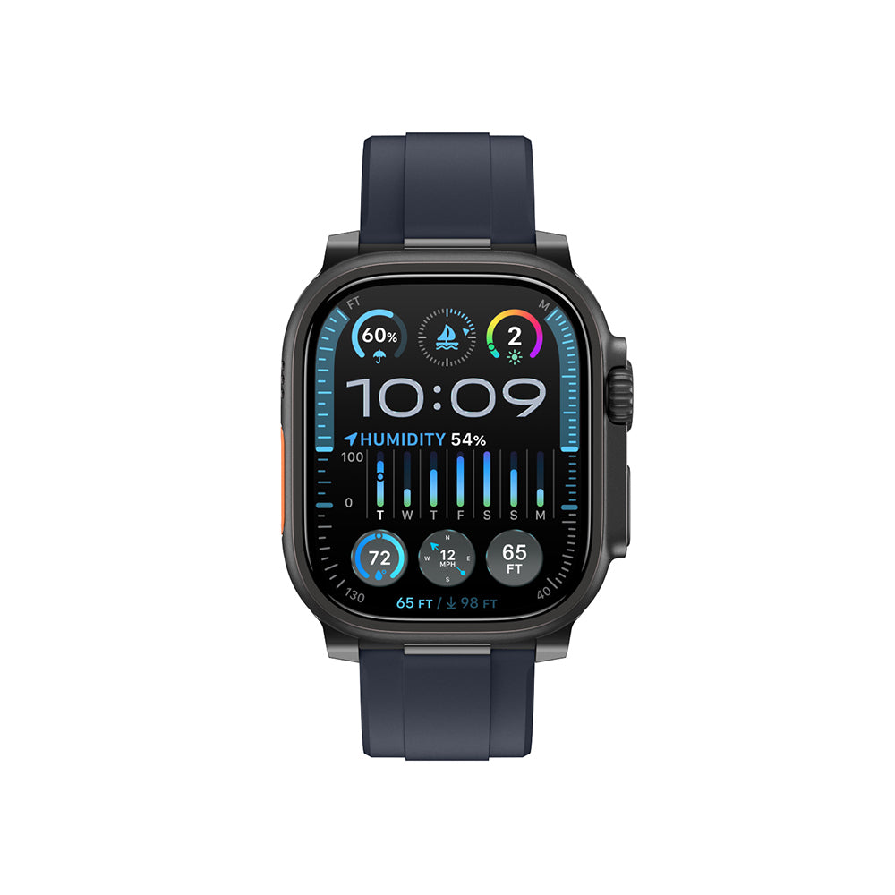 Apple Watch Ultra 49mm Amazingthing Radix AccuGuard Serisi Akıllı Saat Temperli Cam Ekran Koruyucu Şeffaf