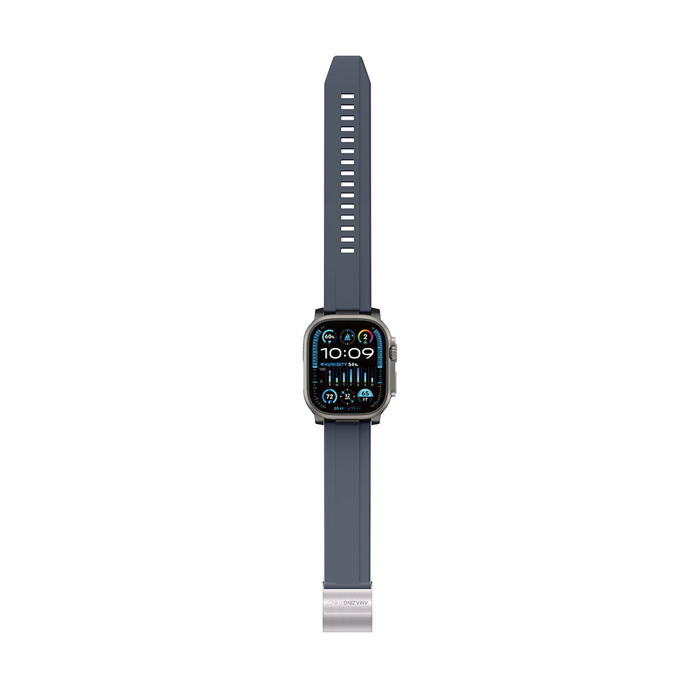 Apple Watch Ultra 49mm Amazingthing Titan Chrono Silikon Kordon Beyaz