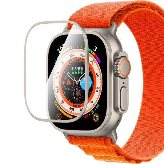 Apple Watch Ultra 49mm CaseWorld Alloy Serisi Safir Akıllı Saat Temperli Cam Ekran Koruyucu