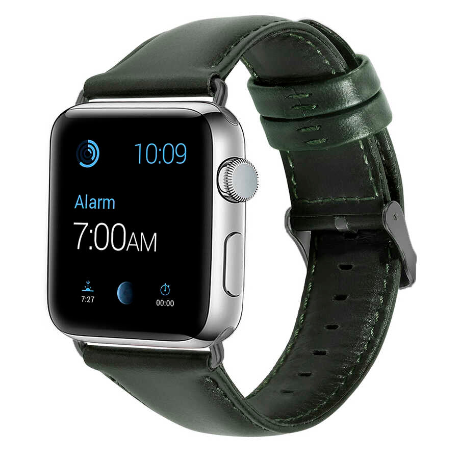 Apple Watch Ultra 49mm Kordon Luxury Leather Deri Strap Kayış