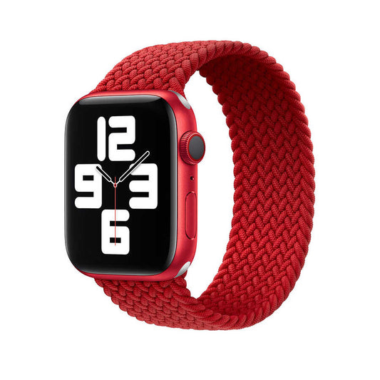 Apple Watch Ultra 49mm Band Wiwu Braided Solo Loop Medium Strap Red