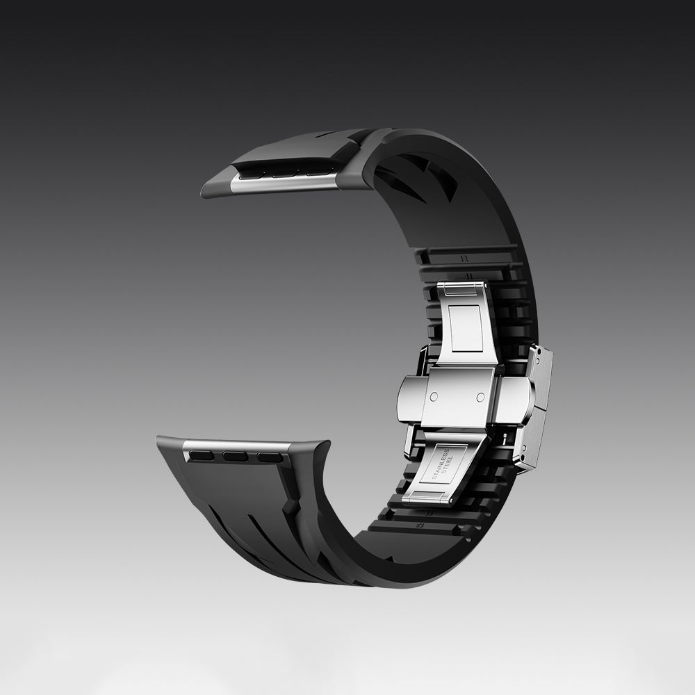 Apple Watch Ultra 49mm KRD-127 Metal Buckle Silicone Band White