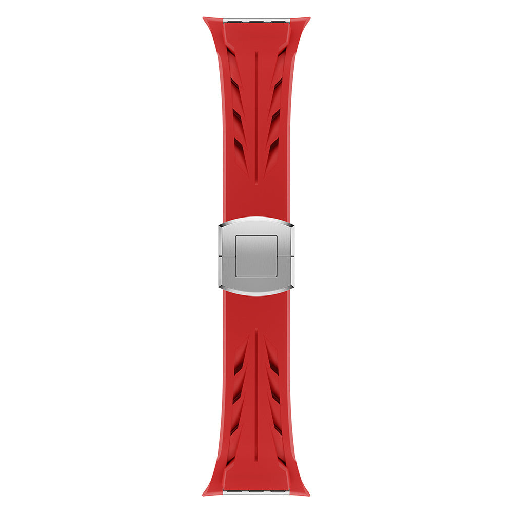 Apple Watch Ultra 49mm KRD-127 Metal Buckle Silicone Band White