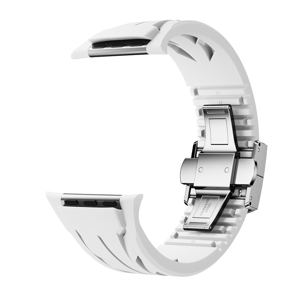 Apple Watch Ultra 49mm KRD-127 Metal Buckle Silicone Band Orange