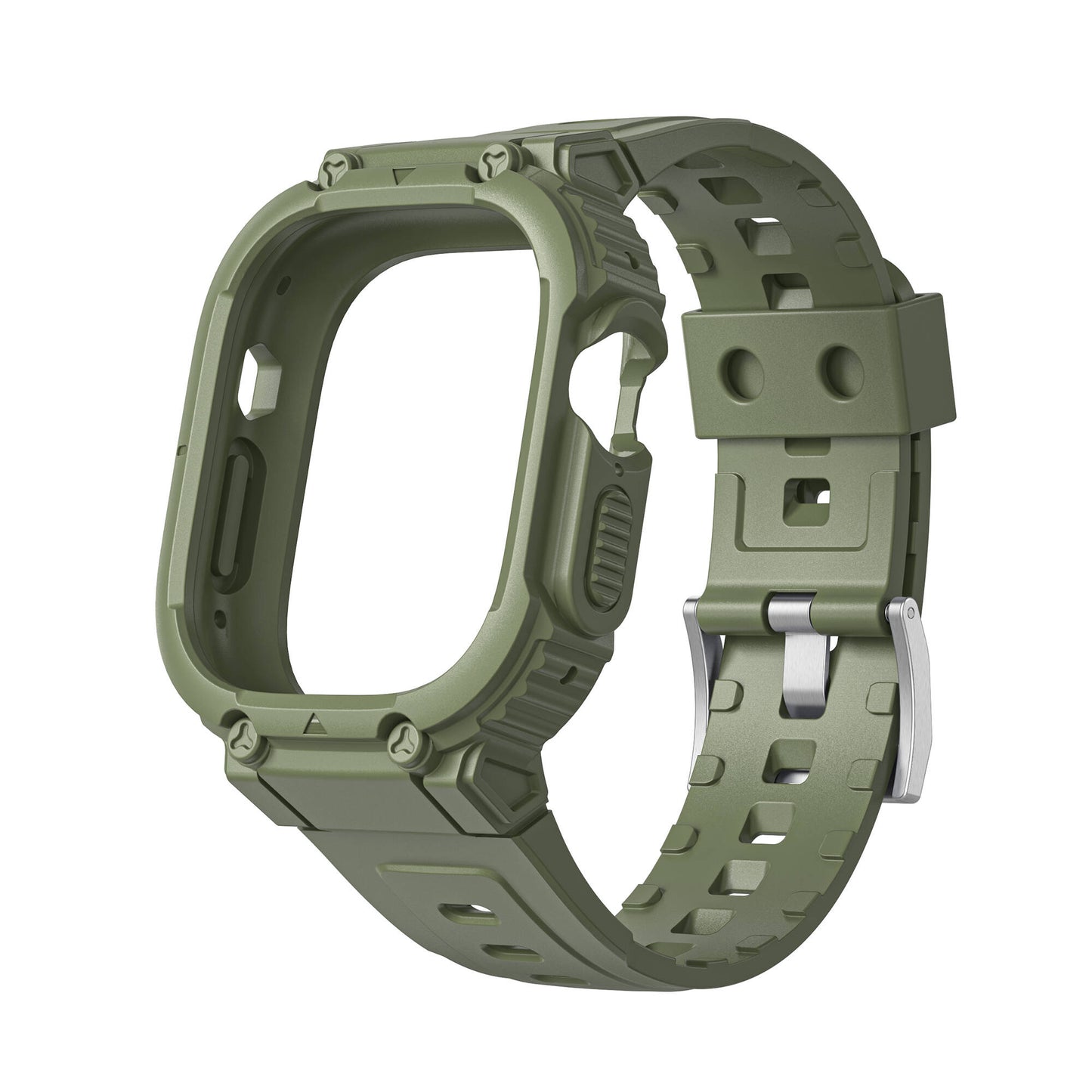 Apple Watch Ultra 49mm Wiwu Wi-WB014 Armor Series 2-in-1 Hard PC Case Protective Silicone Band Green