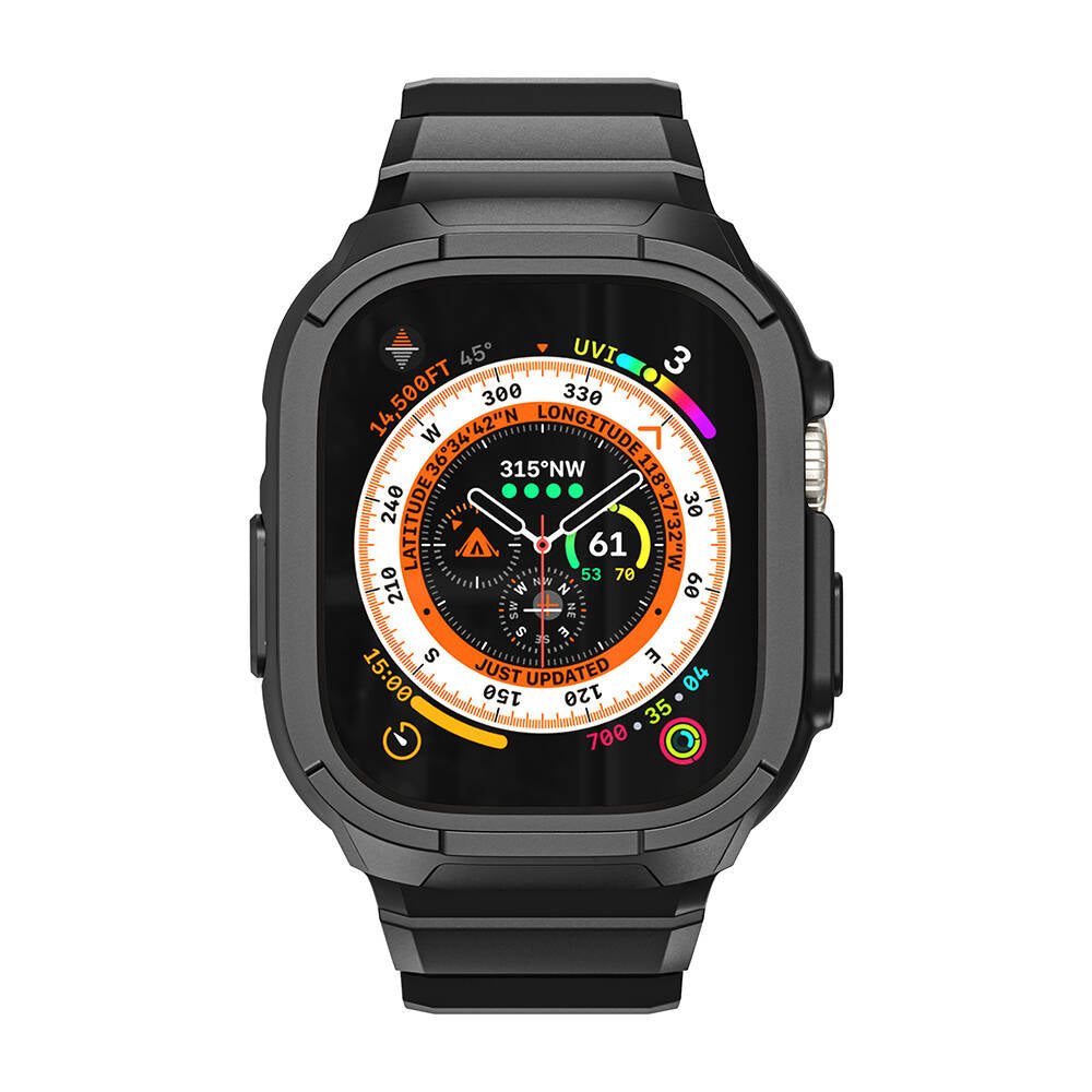 Apple Watch Ultra 49mm Wiwu Wi-WB014 Armor Series 2-in-1 Hard PC Case Protective Silicone Band Green