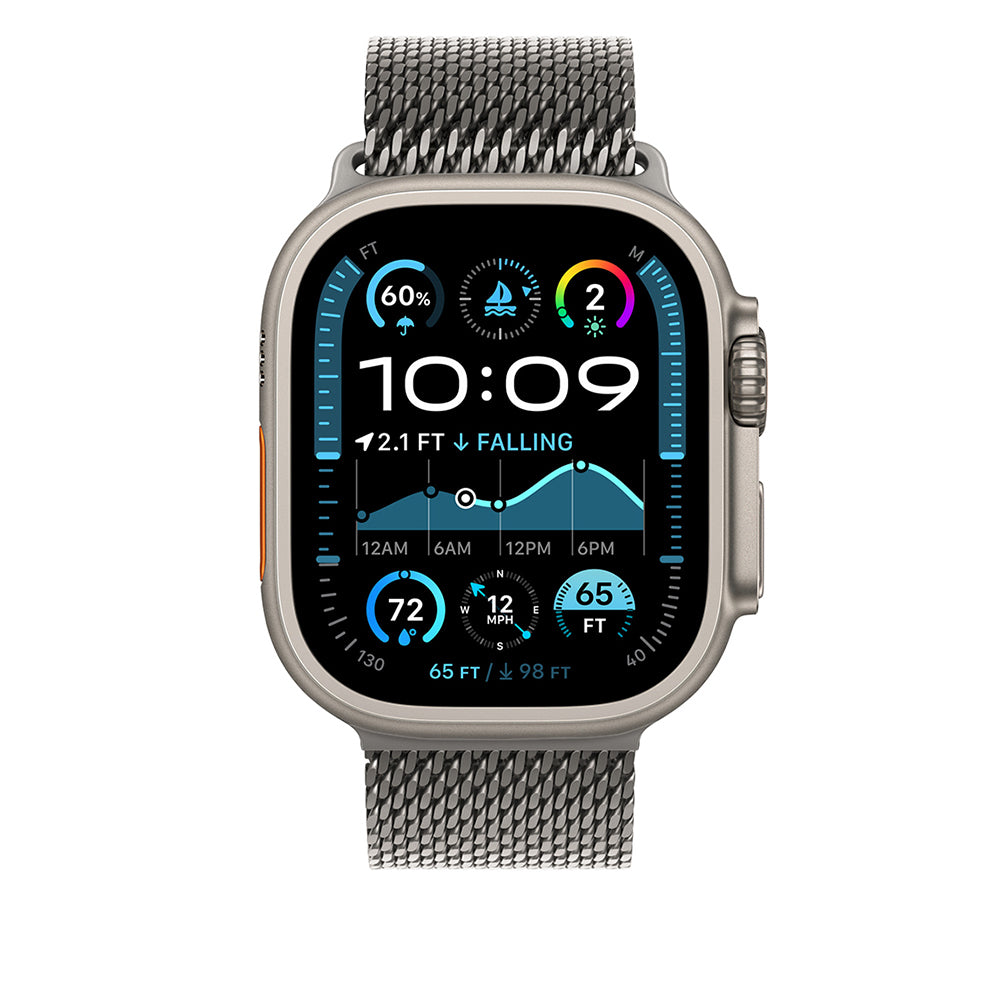 Apple Watch Ultra 49mm Zore KRD-100 Titanium Mesh Band Titanium