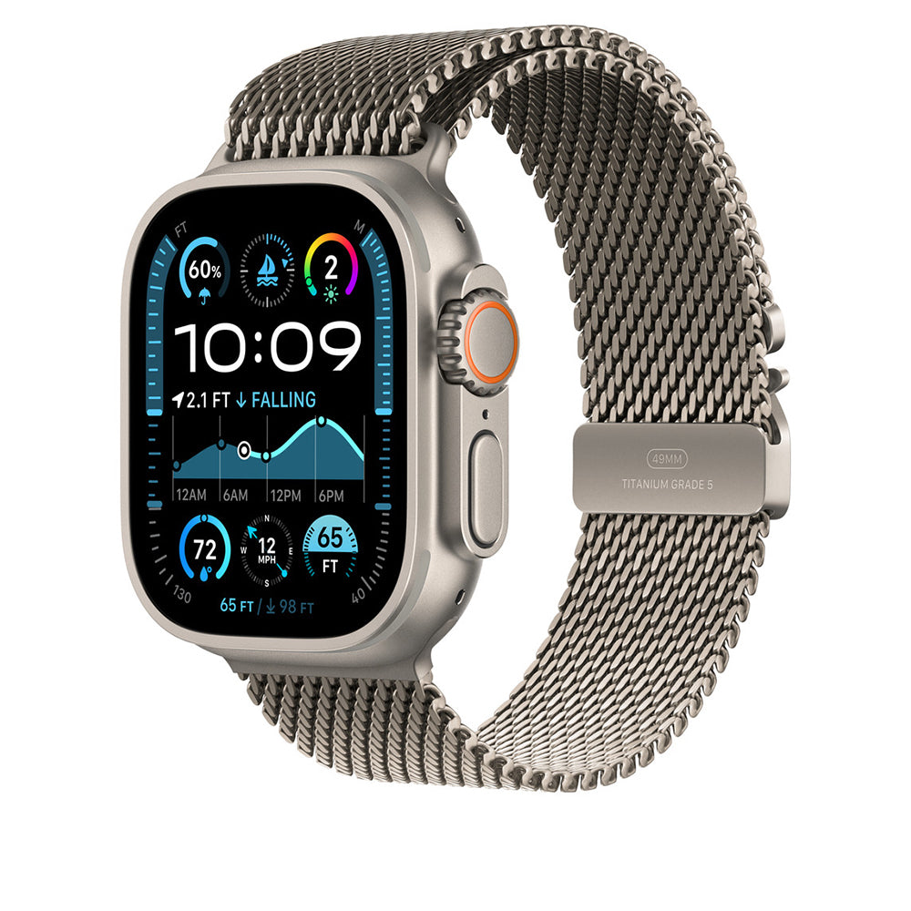 Apple Watch Ultra 49mm Zore KRD-100 Titanium Mesh Band Titanium