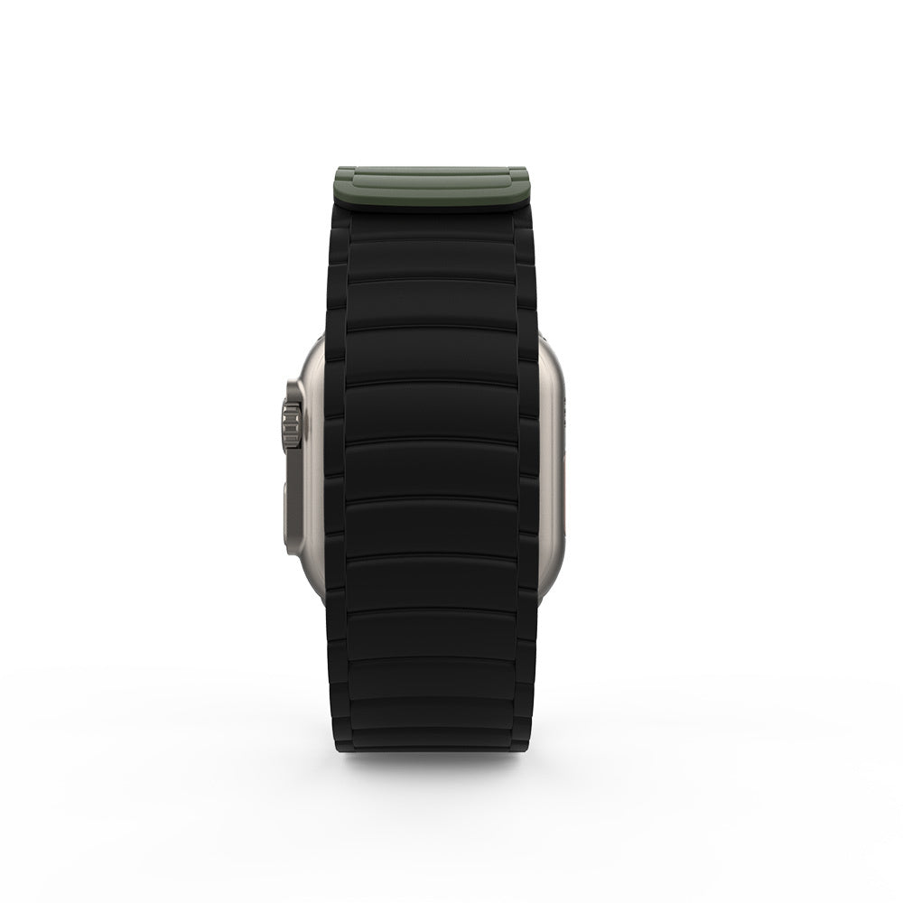 Apple Watch Ultra 49mm Zore KRD-122 Silicone Band Strap Black-Orange