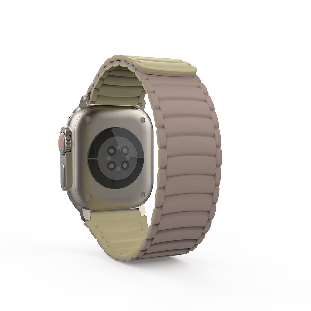 Apple Watch Ultra 49mm Zore KRD-122 Silicone Band Strap Black-Orange