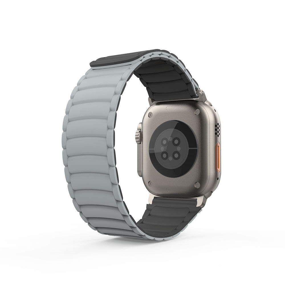 Apple Watch Ultra 49mm Zore KRD-122 Silicone Band Strap Black-Orange