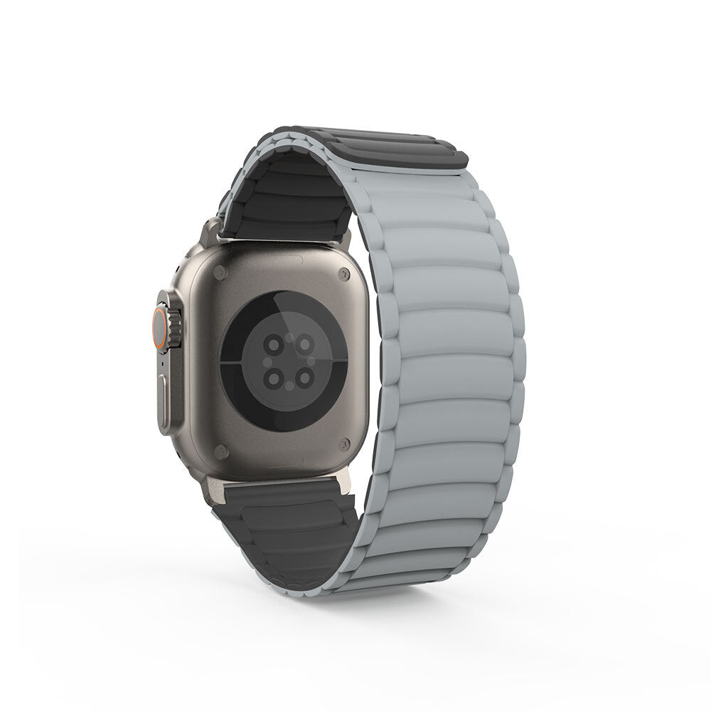 Apple Watch Ultra 49mm Zore KRD-122 Silicone Band Strap Black-Orange