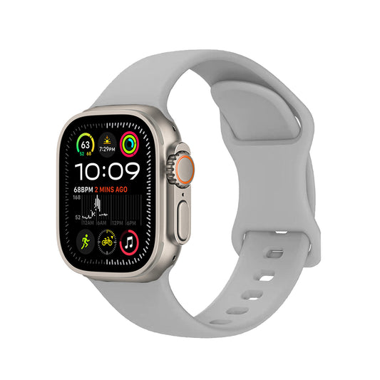 Apple Watch Ultra 49mm Zore KRD-131 Silikon Kordon Strap Kayış Gri
