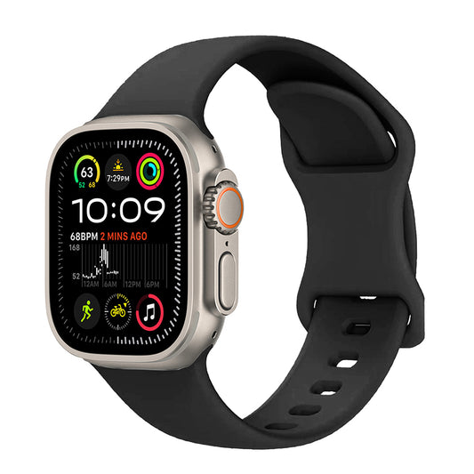 Apple Watch Ultra 49mm Zore KRD-131 Silikon Kordon Strap Kayış Siyah