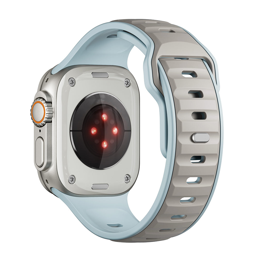 Apple Watch Ultra 49mm Zore KRD-135 Silicone Band Strap Light Blue-Gray