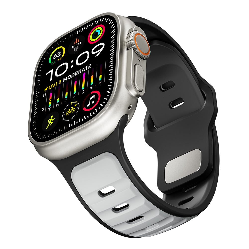 Apple Watch Ultra 49mm Zore KRD-135 Silicone Band Strap Light Blue-Gray