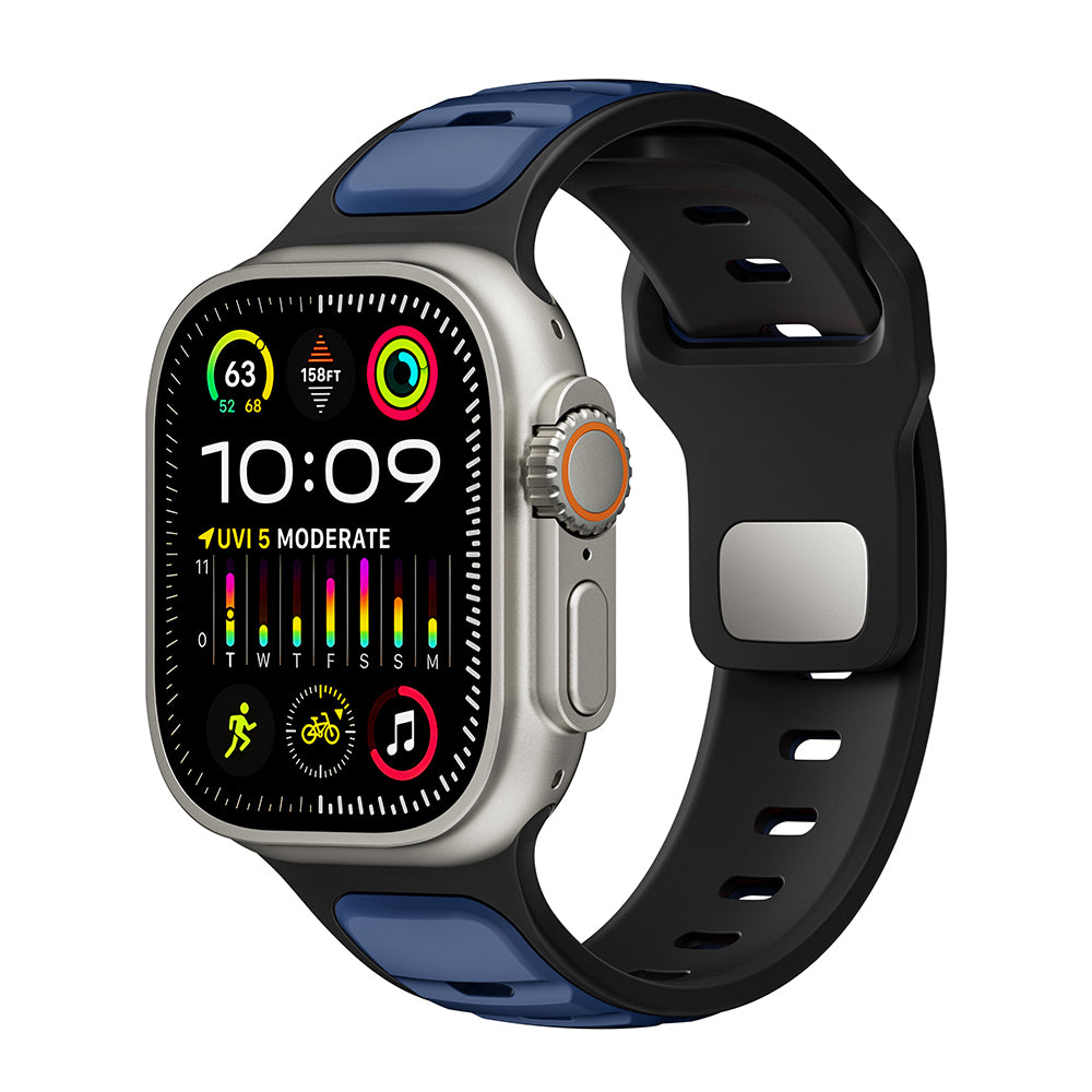 Apple Watch Ultra 49mm Zore KRD-135 Silicone Band Strap Light Green-Gray