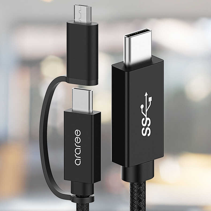 Araree Type-C To PD 2 in 1 Cable Black
