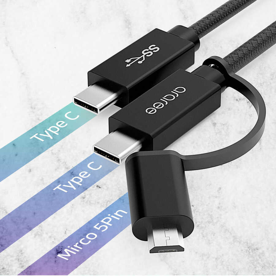 Araree Type-C To PD 2 in 1 Cable Black