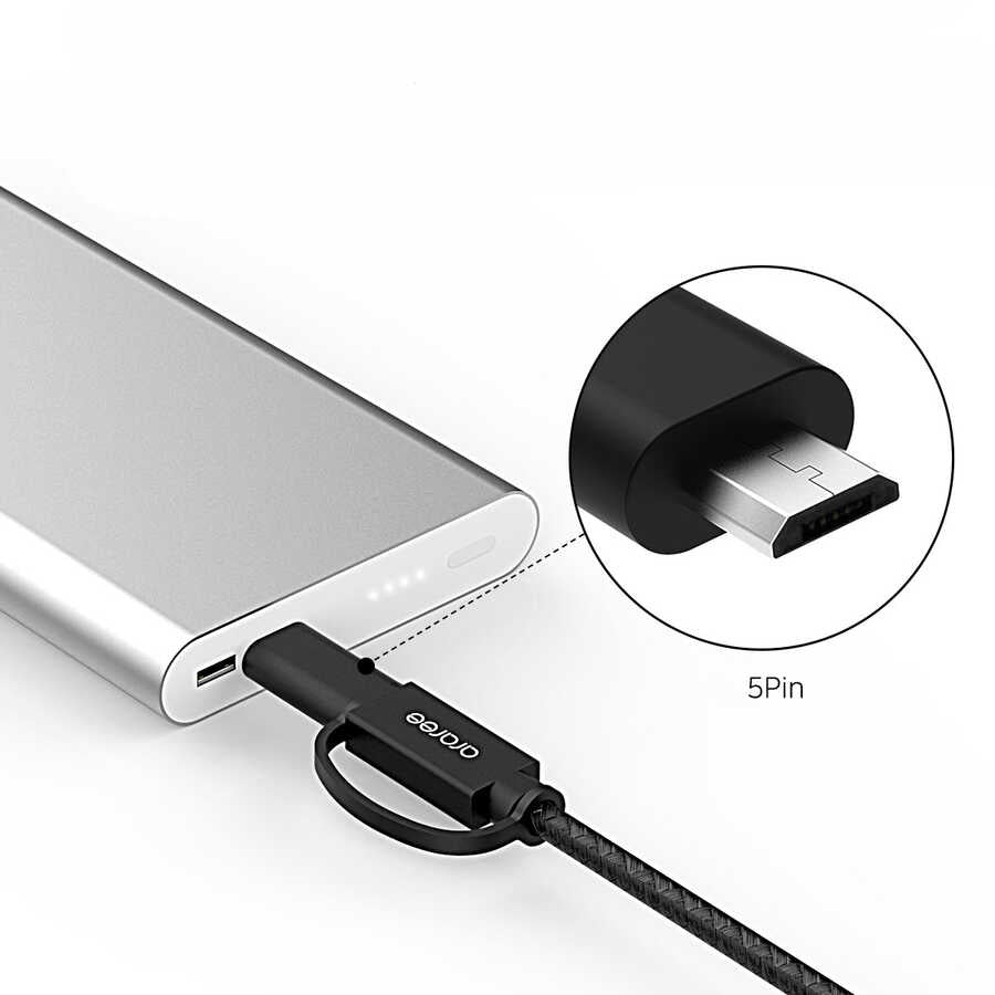 Araree Type-C To PD 2 in 1 Cable Black