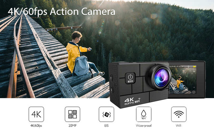 Ausek AT-Q44C Aksiyon Kamerası Siyah