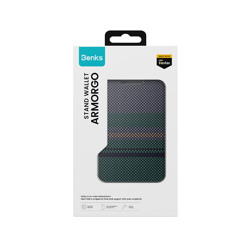 Benks ArmorGo 600D Aramid Fiber Magnetik Standlı Kartlık Gold