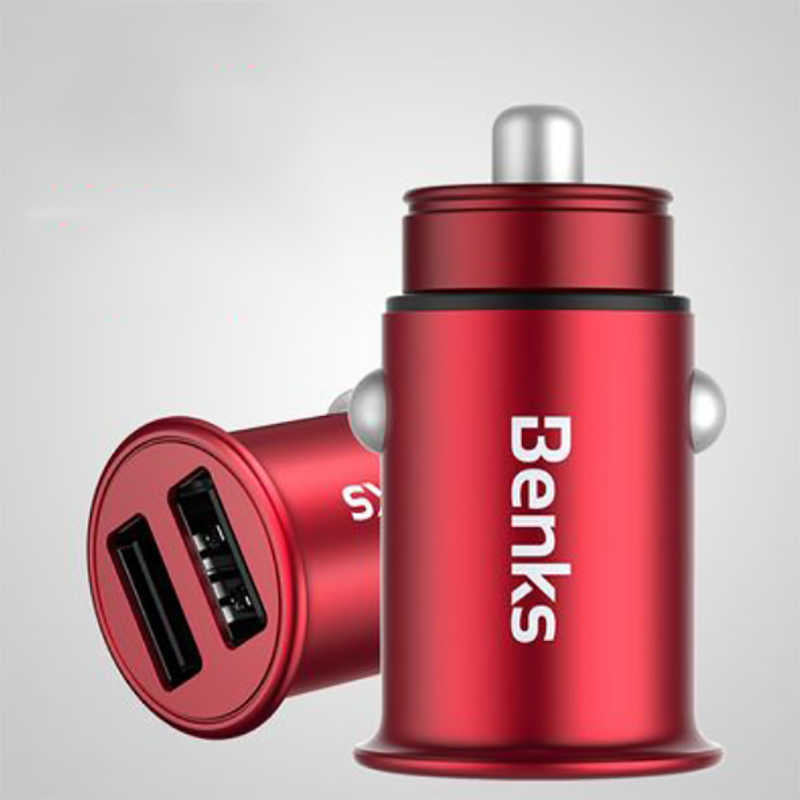 Benks C27 Dual USB Car Charger 4.8A Red