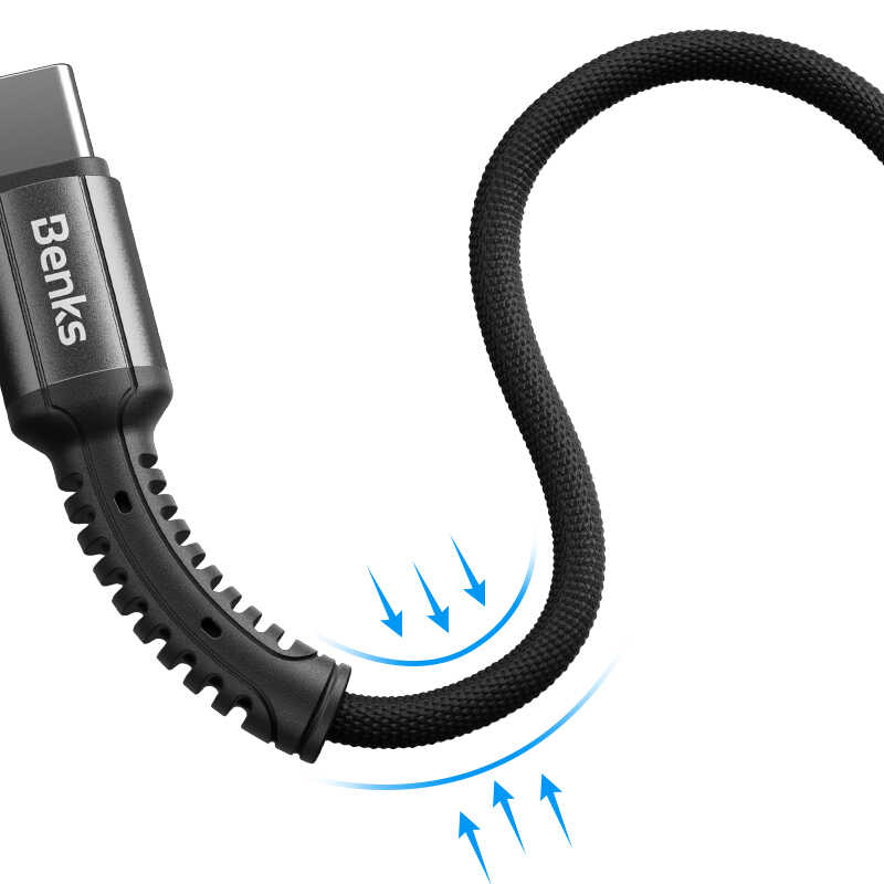 Benks D38 Type-C Usb Kablo Siyah