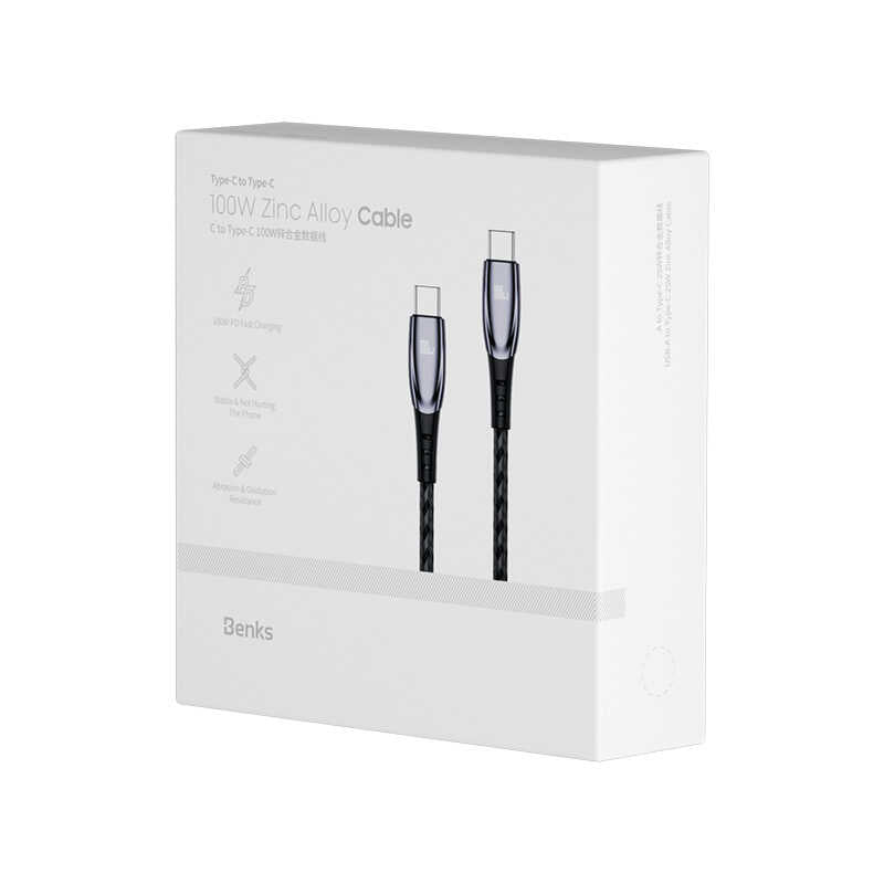 Benks D41 100W Type-C To Type-C Kablo 1.2M Beyaz
