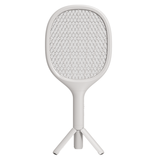 Benks DW01 Electric Stand and Illuminated Fly Repellent Racket White