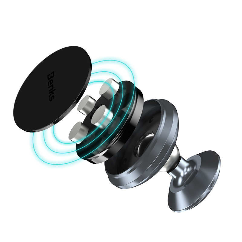 Benks H10 Magnetic Car Mount (Dash Board) Car Phone Holder Gray