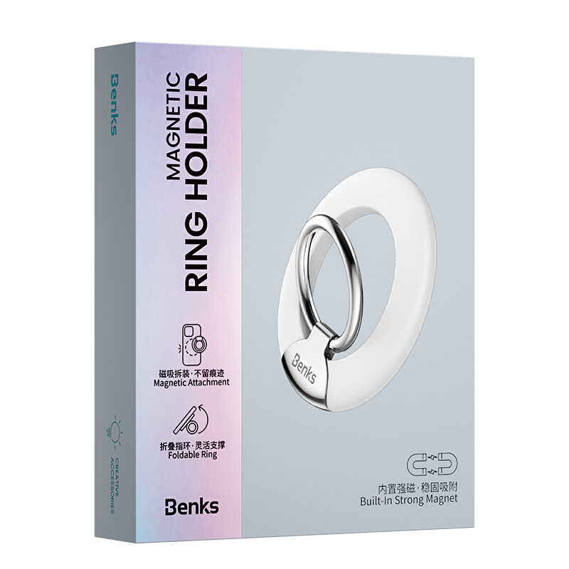Benks L42 Magnetic Phone Ring Holder Black