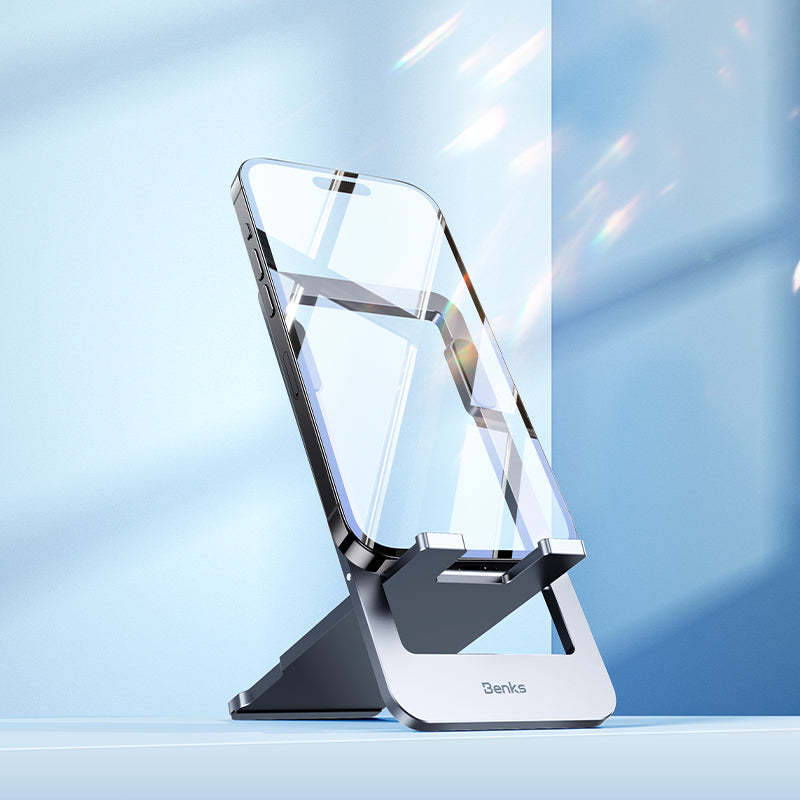 Benks L50 Katlanabilir Ultra İnce Metal Telefon Standı Gri