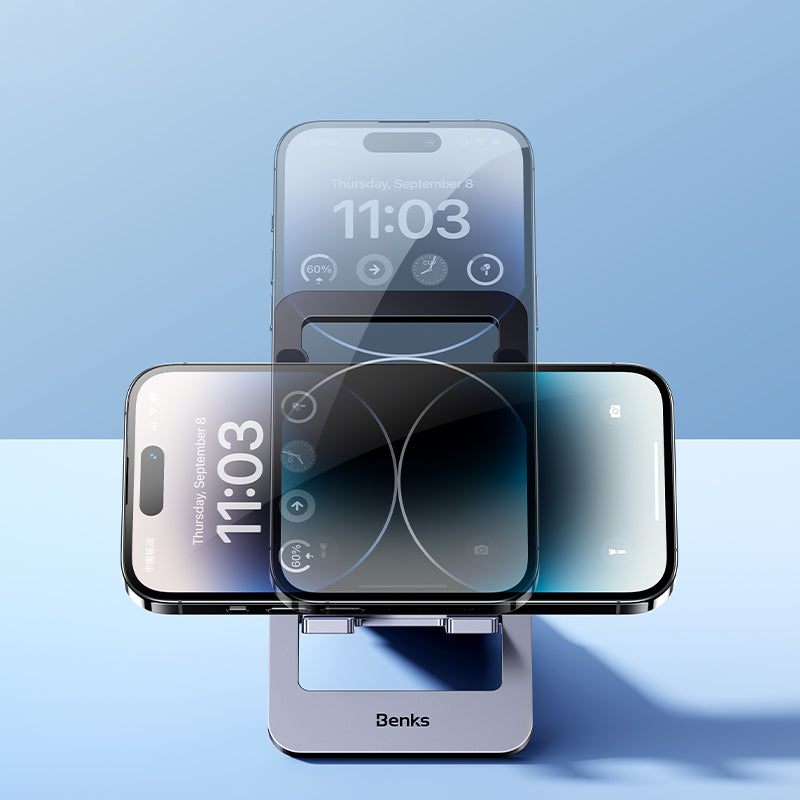 Benks L50 Katlanabilir Ultra İnce Metal Telefon Standı Gri